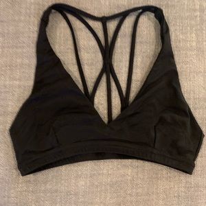 Lululemon Black Deep V Sports Bra Size 6
